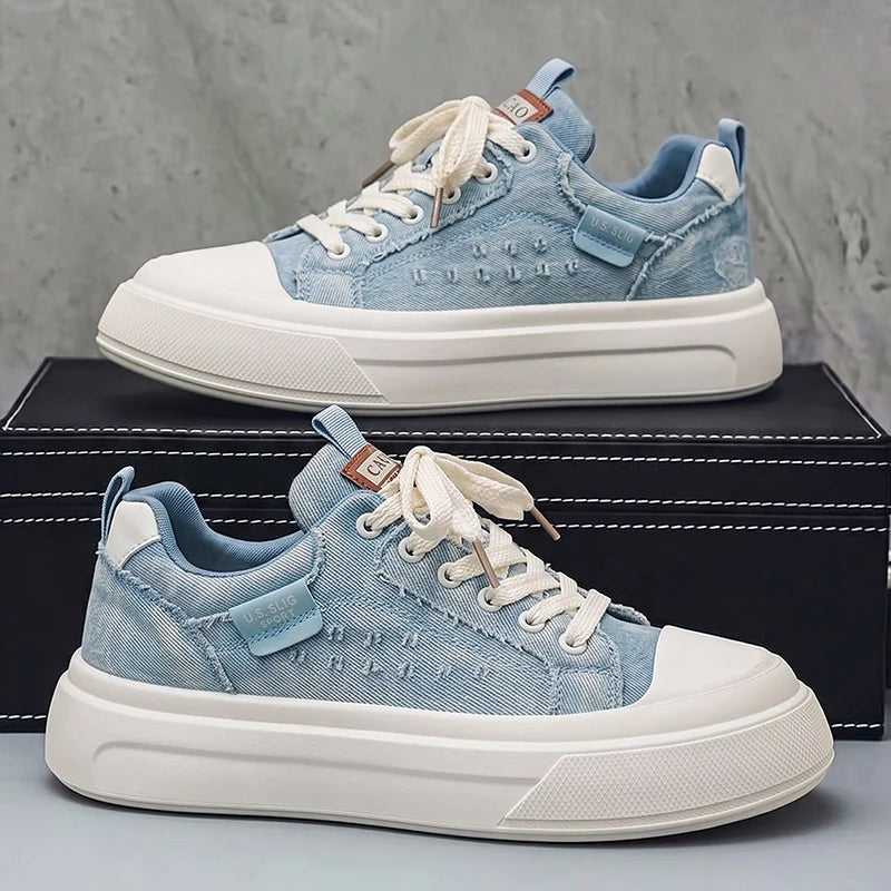 Mens Board Shoes 2025 New Fashion Flat Casual Sports Shoes Outdoor Comfort Simple Sneakers Men