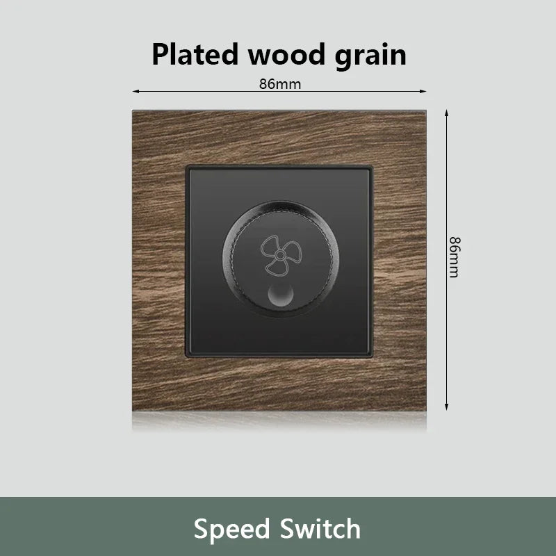 Retro Wood grain Wall Light Switch,18W Fast Type C Wall 220V Power Outlet plug,EU FR European Electrical socket with USB Charger