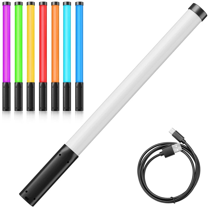 ដំបងភ្លើង Ulanzi VL119 RGB ដំបងភ្លើងកាន់ដៃ 2500-9000K ទម្ងន់ស្រាល 50cm RGB Stick Light អាចសាកបាន ភ្លើងបំភ្លឺថតរូប Vlog