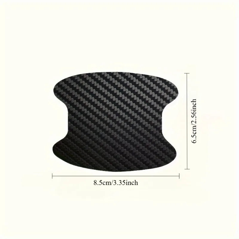 4pcs Car Door Sticker Carbon Fiber Scratch Resistant Cover Auto Handle Protection Film Exterior Styling Car Additions.