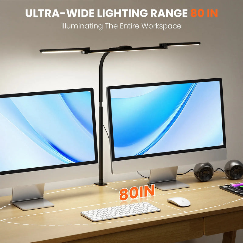 ចង្កៀងតុក្បាលបី ចង្កៀង LED ចង្កៀងតុកុំព្យូទ័រ ចង្កៀងភ្ជាប់អេក្រង់កុំព្យូទ័រ ចង្កៀងថែរក្សាភ្នែក ចង្កៀងតុសម្រាប់សិក្សានៅផ្ទះ