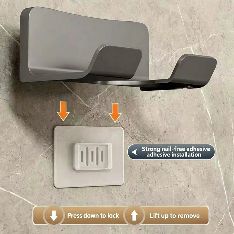 Hair Dryer Storage Rack, Bathroom, Household Hair Dryer Bracket, Wall Mounted Air Duct Rack, Nail Free Wall Hanging