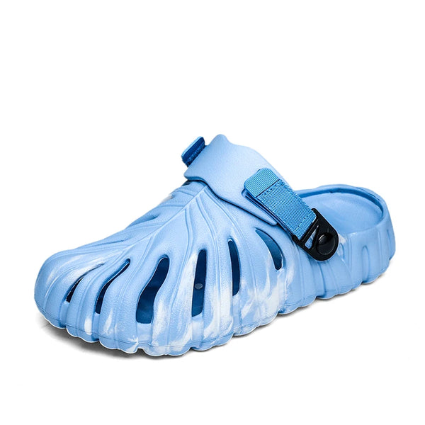 Summer Men's Cover Toes Sandals Garden Shoes Clogs Soft Comfortable Rubber Sandals Slippers Lightweight Breathable