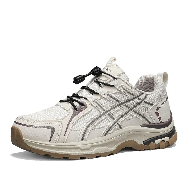 Mens Walking Shoes 2025 New Lace Up Mesh Breathable Wear-resistant Outdoor Sports Four Season Sports Leisure Sneakers for Men
