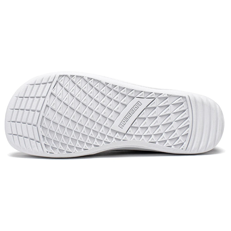 HOBIBEAR Mid-Top Barefoot Shoes Unisex Wide Toe Box Canvas Sneakes Zero Drop Lace Up Outdoor Walking Shoes