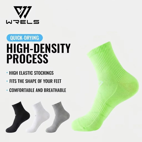 WRELS 1/2/3 Pairs Running Athletic Socks Cushioned Ankle Socks Men Women Arch Support Breathable Outdoors Sports Low Cut Socks