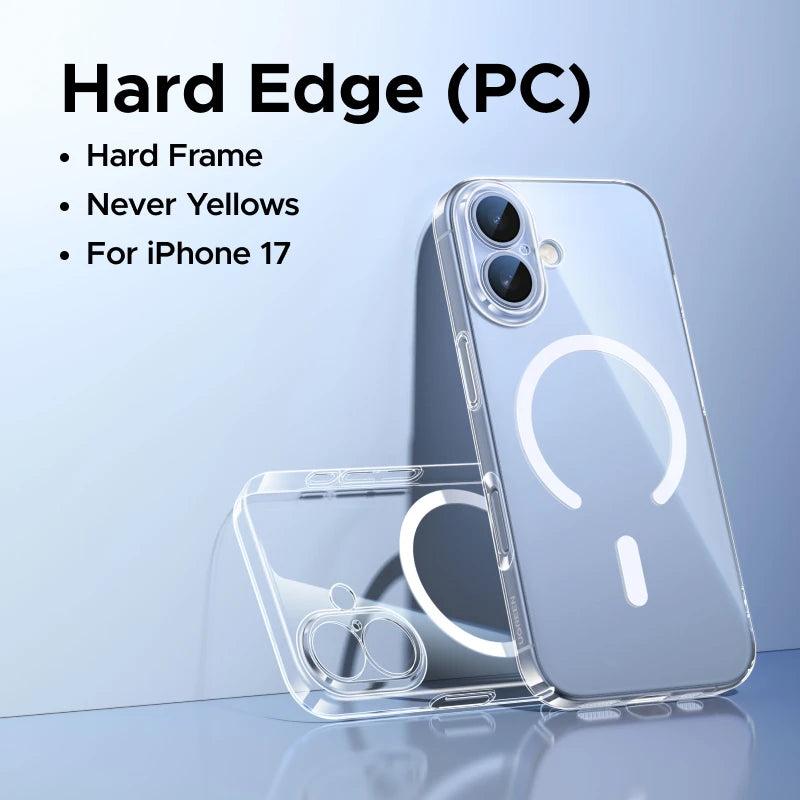 UGREEN Never Yellow PC Magnetic Case for iPhone 18 17 Pro 18Pro Max Shockproof Anti-Yellowing Clear Hard Cover for MagSafe Cases