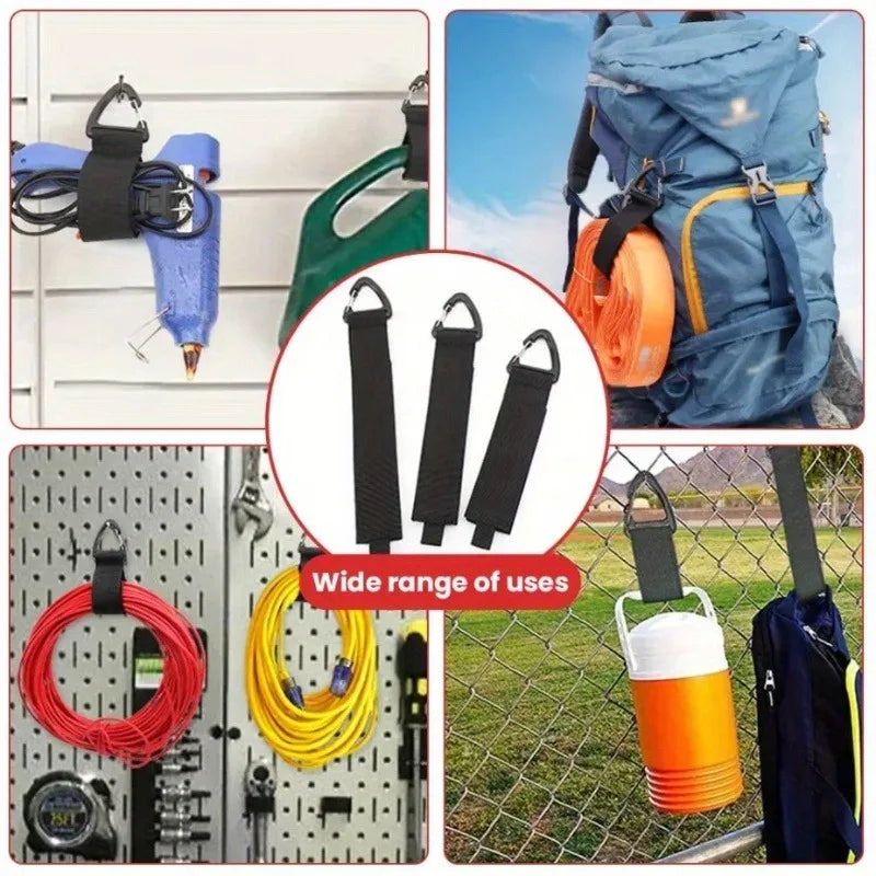 2PCS Heavy-Duty Nylon Garage Storage Hanging Hooks,Wall-Mounted Organizer for Hoses Ropes & Outdoor Gear with Triangle Clasp.