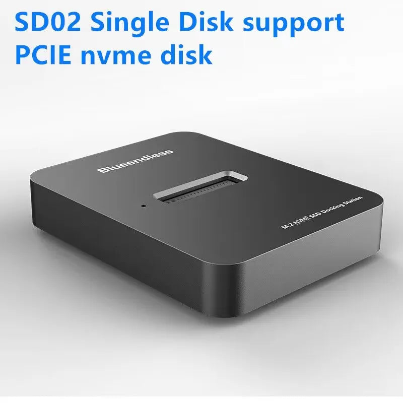 ស្ថានីយ៍ចត Blueendless M2 NVMe M Key USB M 2 USB C SSD Case NVMe និង NGFF HDD SSD Docking Station រឹងមាំ