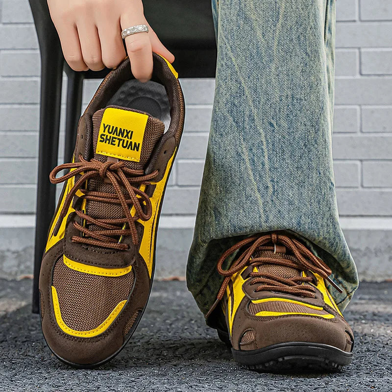 Men's flat casual sneakers Four Season new breathable light anti-slip comfort fashion outdoor walking sports running board shoes