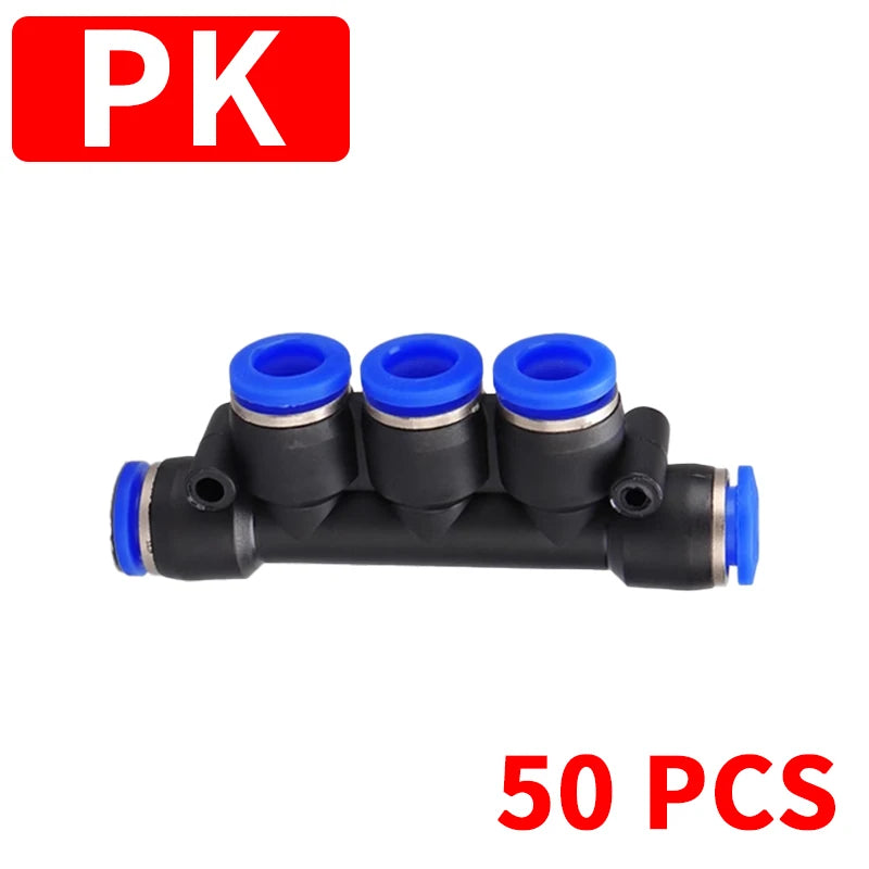 Pneumatic Fitting Pipe Connector Tube Air Quick Fittings Water Push In Hose Plastic 4mm 6mm 8mm 10mm 12mm 14mm PU PE PY PK SA