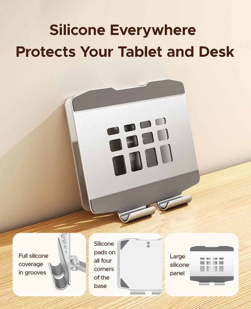 ORICO Multi-angle Adjustable Aluminum Tablet Stand Ergonomic Foldable Suitable for 12.9 Inch and Below Tablets