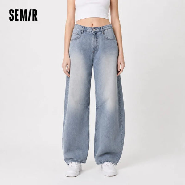 ខោបុរស Semir Denim មានអារម្មណ៍ត្រជាក់បែប Vintage ជើងកោងស្លីមសមទូលាយរដូវក្តៅឆ្នាំ ២០២៦ ស្ទីលម៉ូដធម្មតា
