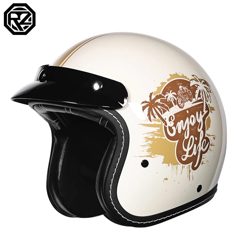 2025 couple retro 3/4 motorcycle helmet cascos para motos small helmet body personalized semi covered helmet casco moto