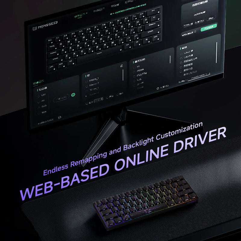 Akko MonsGeek FUN60 PRO&MAX HE Machanical Keyboard Magnetic Switch 60% Gaming Keyboard Rapid Trigger 8K Custom Keyboard