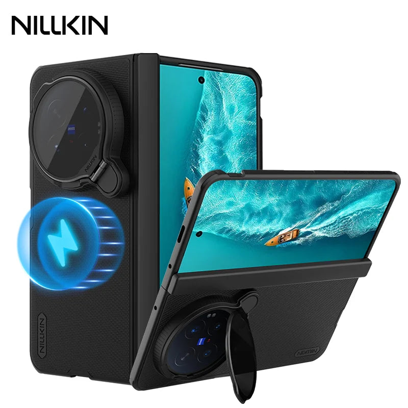 NILLKIN Magsafe Case For Vivo X Fold 6 Frosted Shield Pro Magnetic Wireless Charging Back Cover Anti Shockproof for Vivo Fold 6
