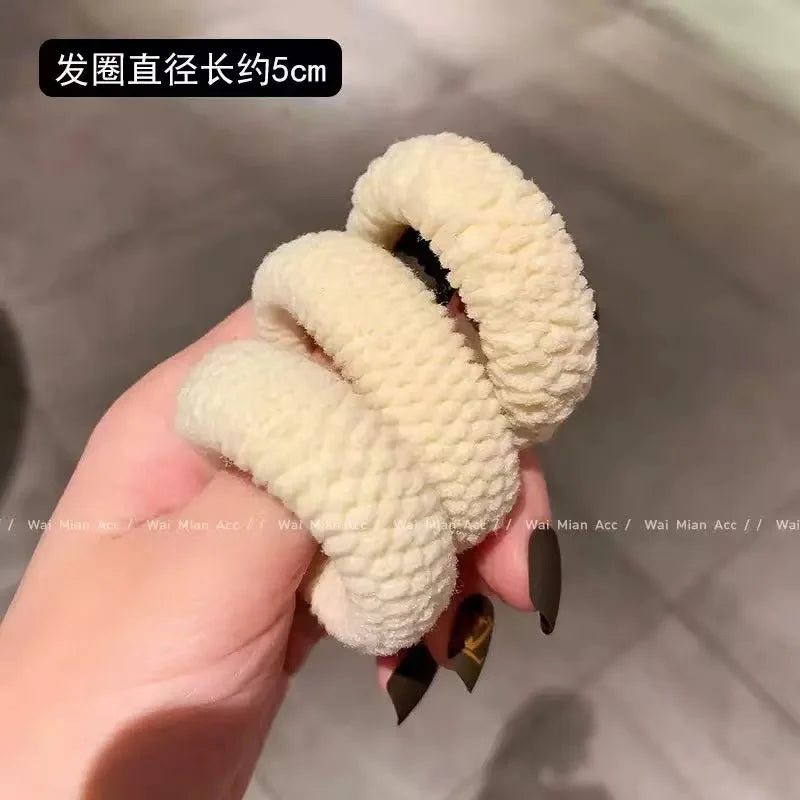 5/10 Mix Color High Elasticity Thickened Versatile Simple Scrunchies, Hair-Friendly (Random Color) Hair Ties Hair Rope