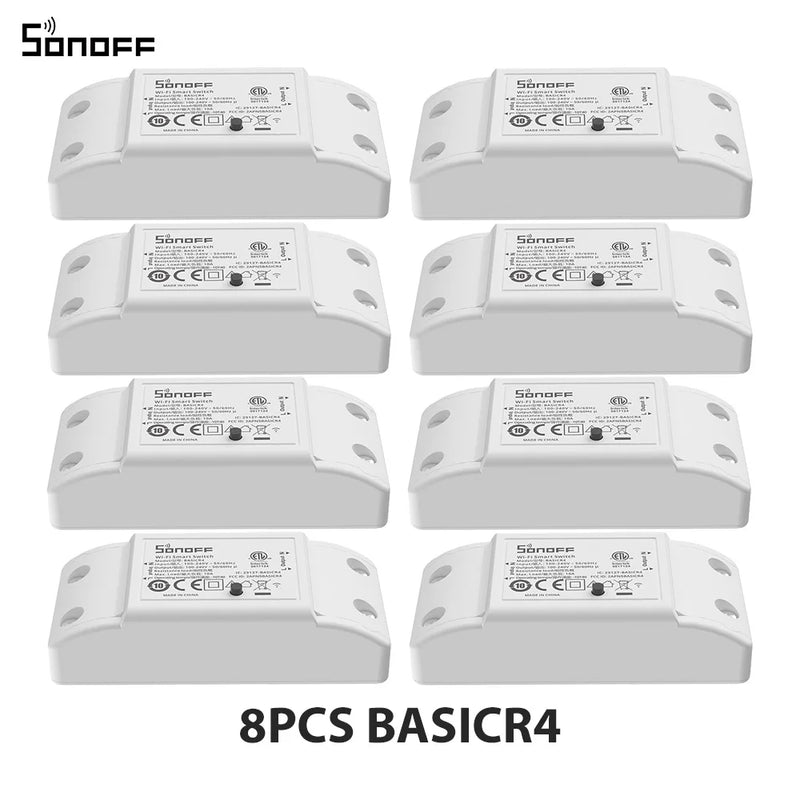 1-10PCS SONOFF BASICR4 WiFi Smart Switch ESP32 Magic Switch Mode Reliable Safe EWeLink Remote Control with S-MATE2 Alexa Google