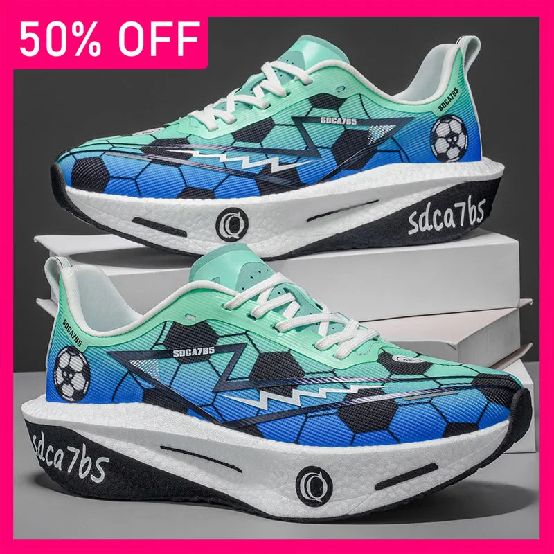 Unisex Sports Shoes Marathon Running Breathable Lightweight Sports Shoes New Comfortable Thick Soled Non Slip Training Shoes