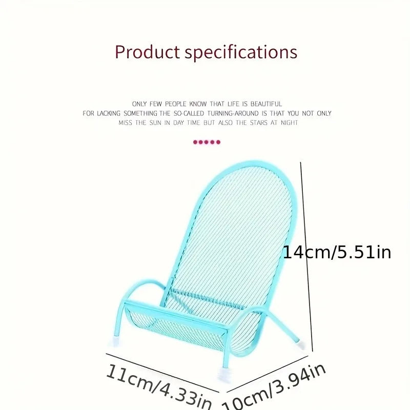 1pc Creative Desktop Phone Holder,Cute Chair Design That Provides a Stable And Weighted Support for Phones, for Use in Bed.