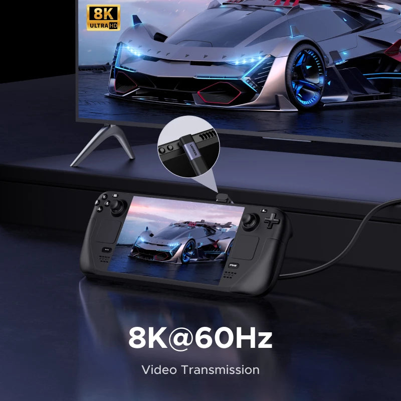 UGREEN USB-C Fmale to USB-C Male Adapter 2PCS Right Angle Support 240W Fast Charging & 40Gbps For Macbook Ipad Phone