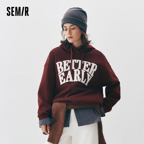 អាវក្រណាត់ Semir សម្រាប់នារី មានស្រទាប់ក្រណាត់រោមចៀម រចនាបែប Street Style 2026 ស្រទាប់ក្តៅសម្រាប់រដូវរងា ពាក់ជារៀងរាល់ថ្ងៃ ទន់ ស្រួលពាក់