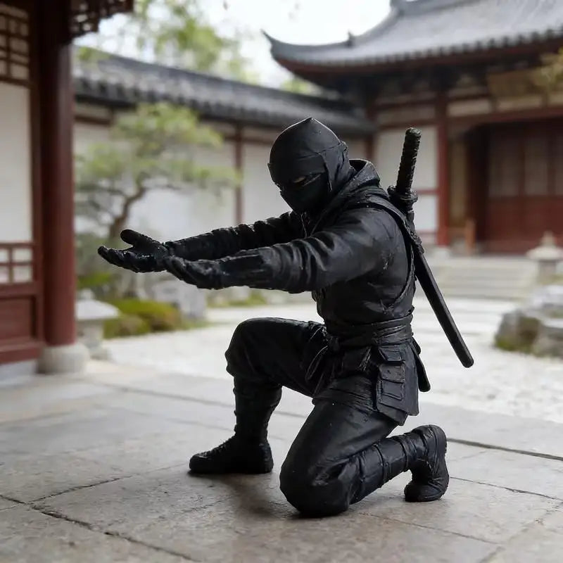 1pcs 3D Printed Ninja Pen Holder, Non-Slip Desk Organizer, Space-Saving Gift for Office/Home