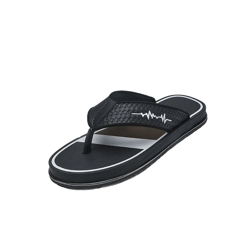 Flip-flops summer soft-sole non-slip comfort outdoor men's casual beach slippers quick-dry Pool breathable light flat slippers