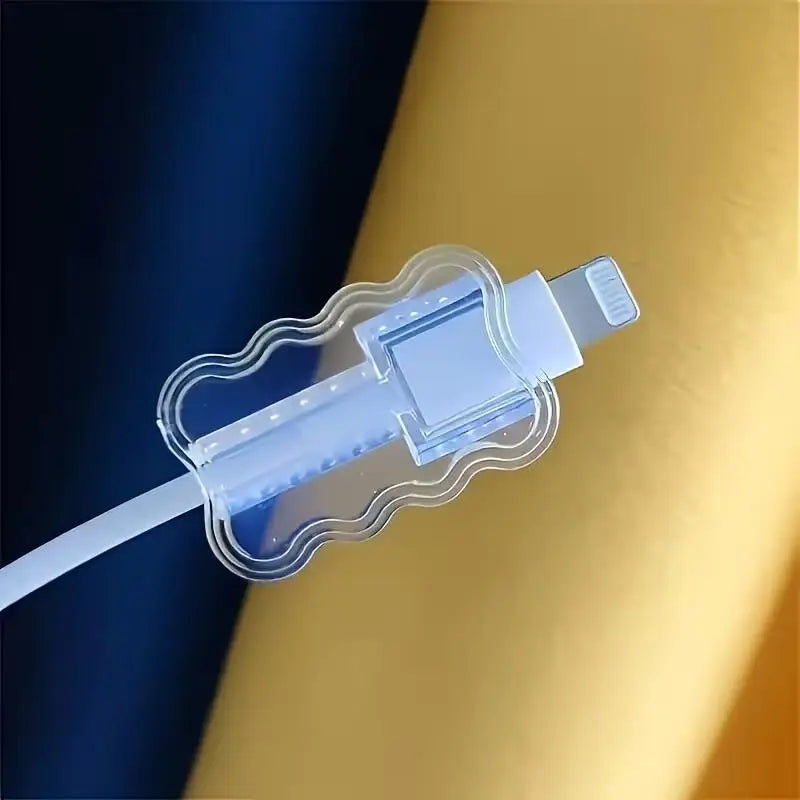 1/10pcs TPU Wave-Shaped Cable Sleeves – Anti-Break Protectors for Android & iPhone Data Cords, Cord Care