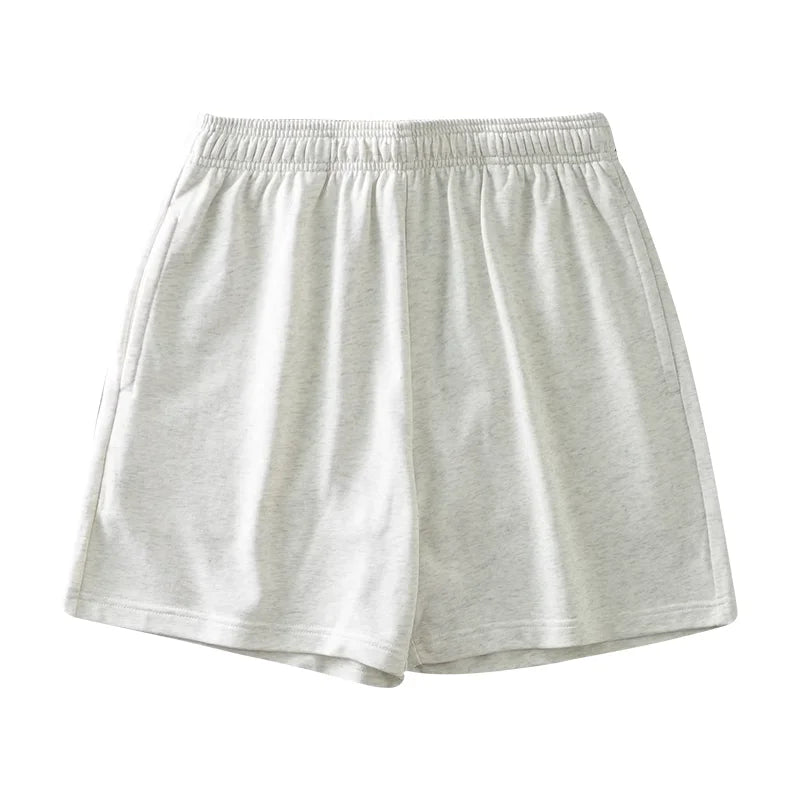 DUKEEN Terry Shorts Men 2024 Summer Loose Straight-Leg Sports Shorts Elastic Waist Running Casual Jorts Men's Pants