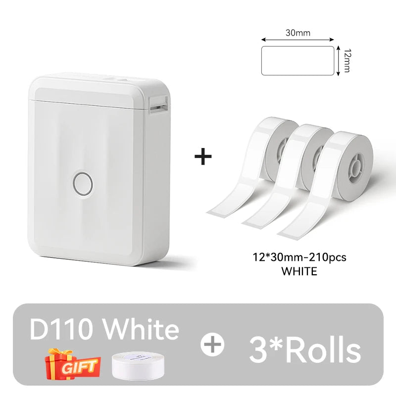 Mini Portable NIIMBOT D110 Switch Label Printer Inkless Thermal Label Self-adhesive Sticker Home Wireless Labeling Machine