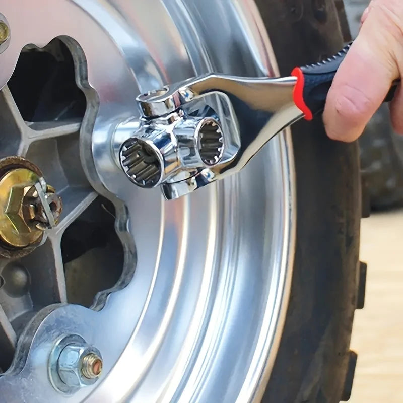 Upgrade Your Toolbox: 1pc Multi-Functional Spanner Socket Wrench with 360 Degree Rotating Head-Perfect for Furniture, Car & More