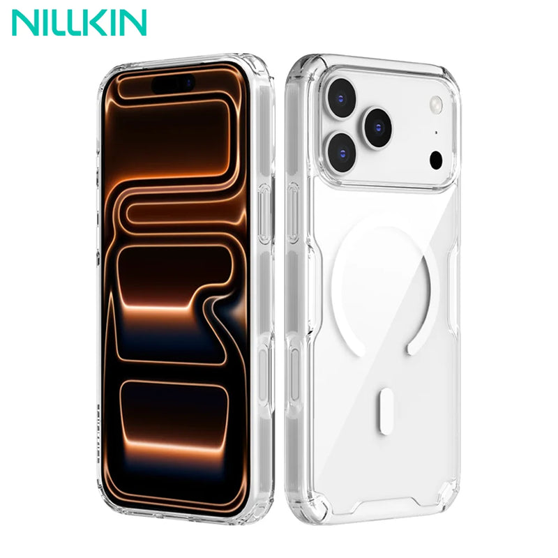 NILLKIN for iPhone 18/17 Pro Max MagSafe Case for iPhone 17 Air TPU Hybrid Classic Magnetic Case for iPhone 17 Transparent Cover