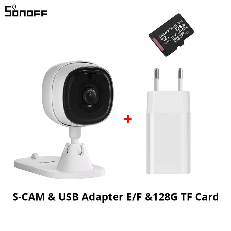 SONOFF 1080P HD Wi-Fi IOT Camera CAM Slim Smart Home Security Motion Detection Alarm Scene Linkage via eWeLink Alexa Google