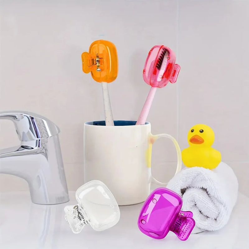 5pcs Household Toothbrush Storage Clip - Portable Travel Toothbrush Dust Protective Cap - Storage Box Portable Toothbrush Head