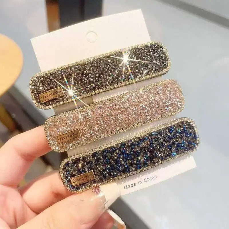 Diamond Hair Clip with Side Bangs and Broken Hair, BB Clip Clip, New Straight Clip