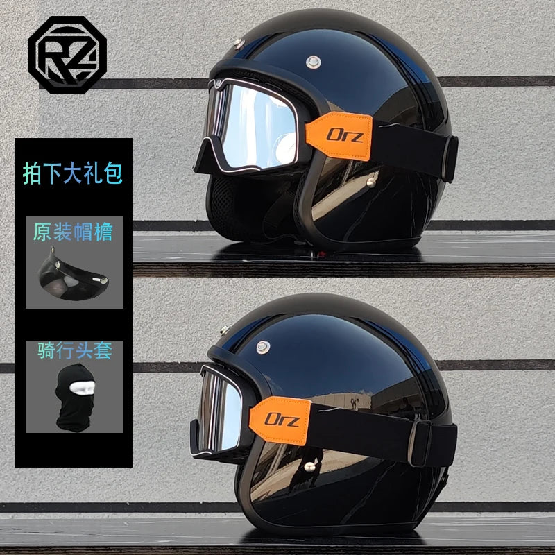 Free Shipping DOT Approved Retro Motorcycle Helmet Casco 3/4 Open Face Helmet Cafe Racer Helmet Chopper Helmet Capacete