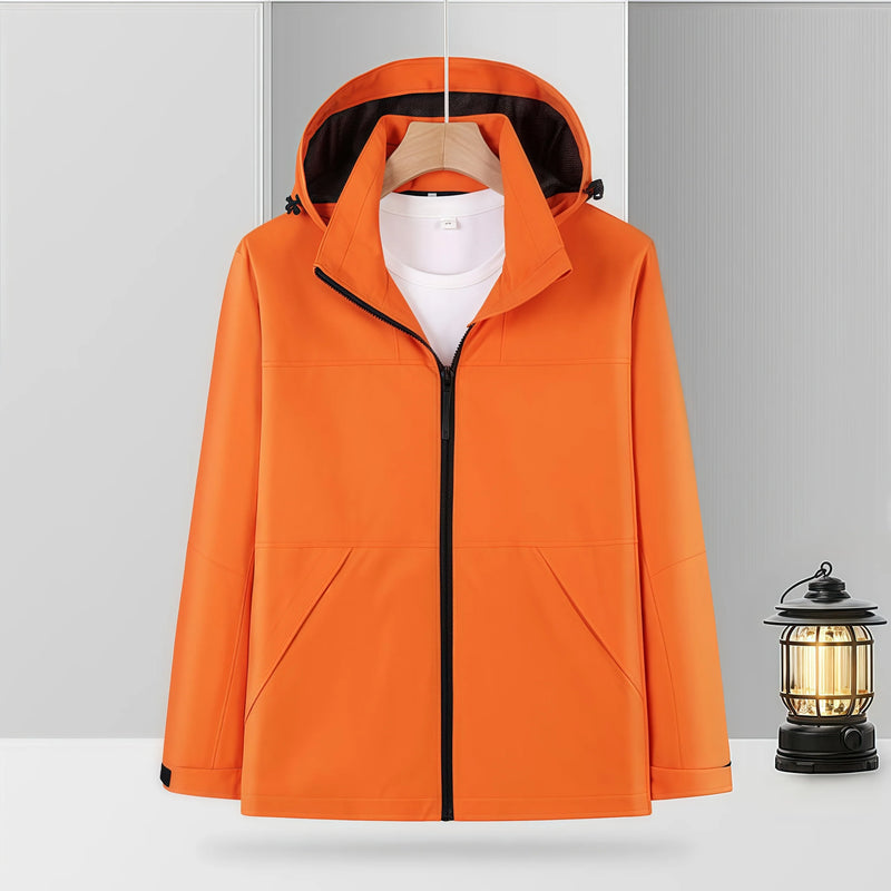 Autumn outdoor Hooded pure color  casual  Single layer down jacket waterproof windproof  outdoor  travel couple clothes