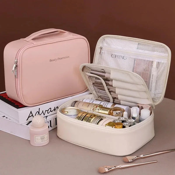 1pc Women's Cosmetic Bag Portable Storage Bag Large Capacity Luxury Makeup Bag Travel Organizer Essentials Toiletry Bags.