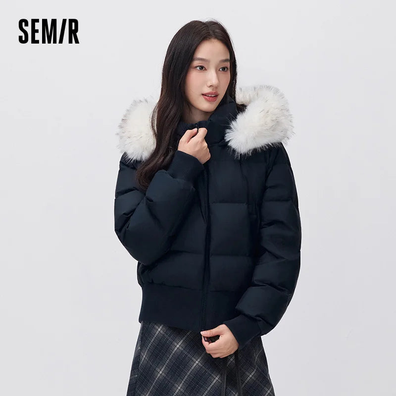 អាវក្រៅ Semir សម្រាប់នារី កអាវទន់ ការពារទឹក ការពារខ្យល់ ៨០ ភាគរយ សាច់អាវទន់ សមល្មមសម្រាប់ពាក់ប្រចាំថ្ងៃរដូវរងាថ្មីឆ្នាំ ២០២៦