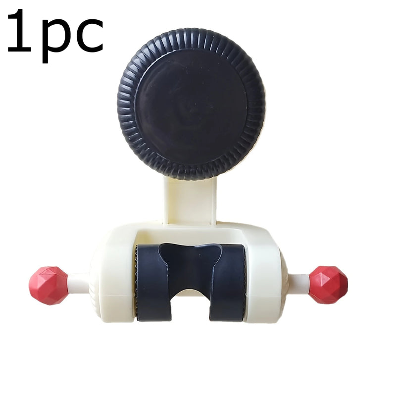 Adjustable Suction Cup Shower Head Holder No Drill Bathroom Wall Mount, Fit for Rainfall & Handheld Showerheads, Durable Plastic