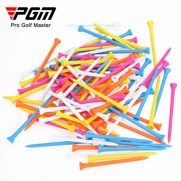 83mm Golf Tees 100pcs Random Color Plastic Ball Seat GKS001