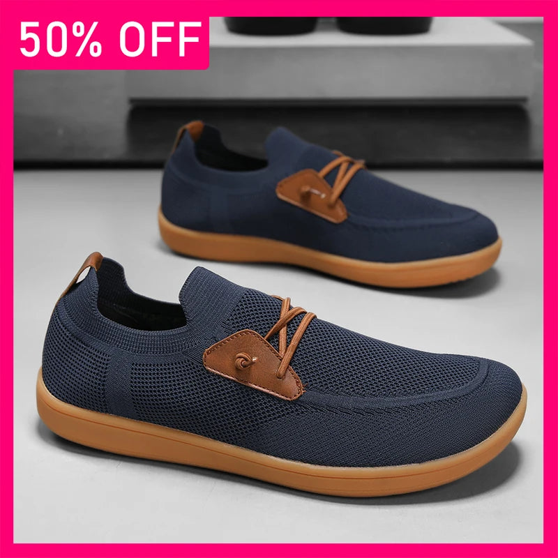 Men Casual Shoes Slip on Breathable Lightweight Mesh Daily Commute Summer Walking Shoes 2026 New Comfortable Flat Tennis Shoes