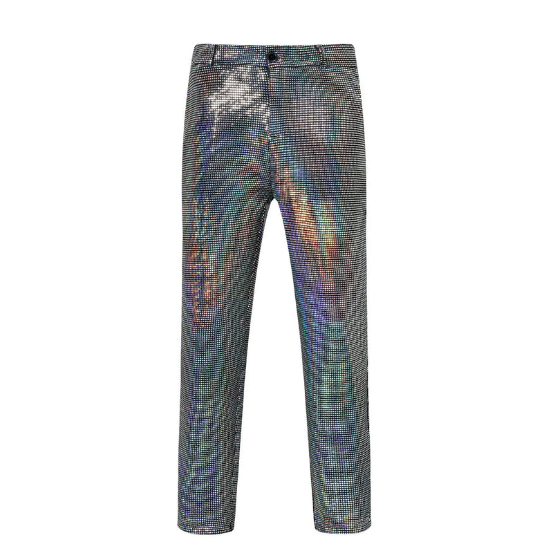 2026 New Men's Silver Round Sequin Trousers, Fashion Party/Performance Pants, Red Gold Pant, 2026 New