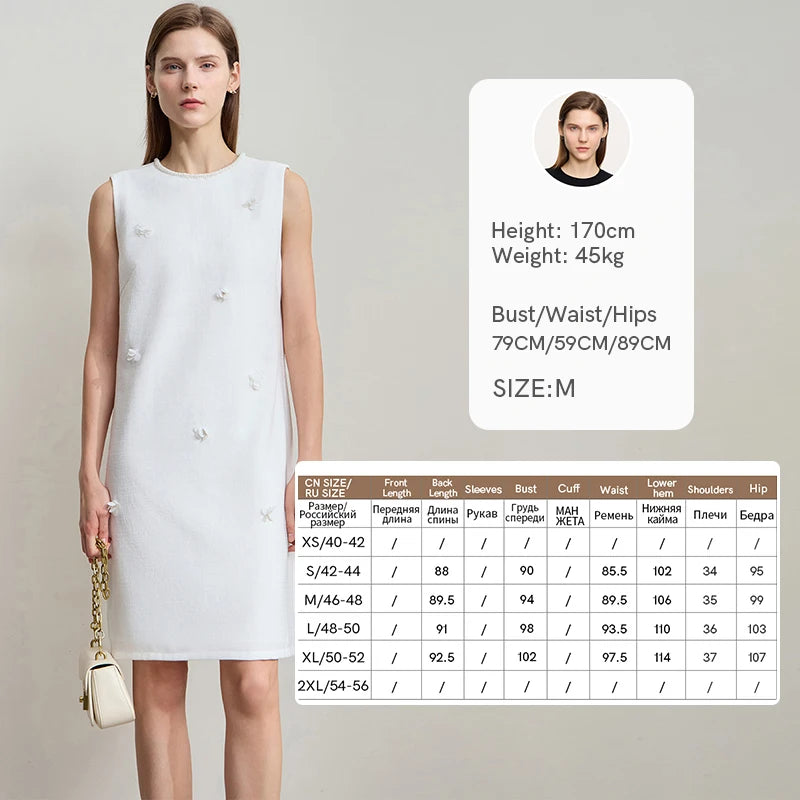 រ៉ូប Amii Minimalist Elegant Summer 2026 រ៉ូបថ្មីសម្រាប់នារី Office Lady ដៃខ្លី O Neck រាងដូចអង្កាំ ម៉ូដសាមញ្ញ 12522055