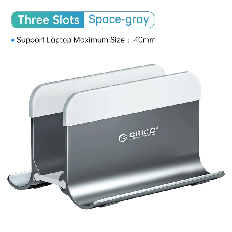 ORICO Vertical Laptop Stand For MacBook Pro Aluminum Portable Notebook Stand Laptop Support MacBook Air Pro Tablet Phone Stand