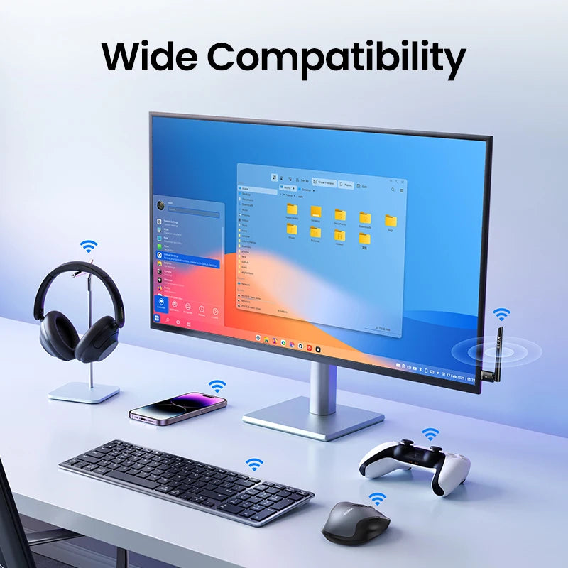 UGREEN USB Bluetooth 5.4 Adapter for PC Speaker Wireless Mouse Keyboard Music Audio Receiver Transmitter Bluetooth Dongle