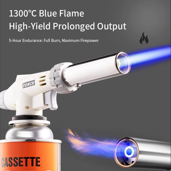 Portable Metal Flame Gun Butane Burner High Temperature Welding Gas Torch Lighter Camping BBQ Heating Ignition Butane Gas Burner