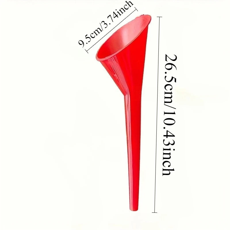 Car Long Handle Funnel Gasoline Fuel Tool Splashproof Plastic Oil Jug Motorcycle Fuel Tool，Long handled splash proof oil funnel