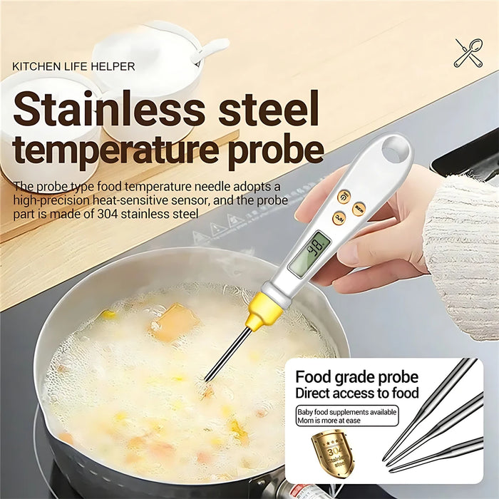 Oil Measuring Scale Versatile Spoon Scale with Lcd Display Accurate Stainless Steel Probe for Measuring Solid Liquid Ingredients